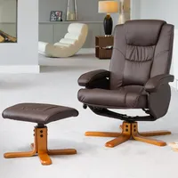 Wilko Artemis Home Brown Leather Recliner Chairs