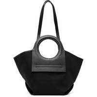 Hereu Women's Black Leather Tote Bags
