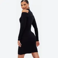 Pink Vanilla Women's Black Cut Out Dresses