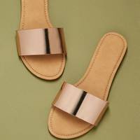 SHEIN Metallic Sandals for Women