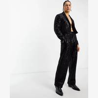 ASOS DESIGN Men's Black Suit Trousers