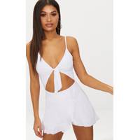 Women's Pretty Little Thing White Playsuits