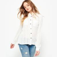 Superdry Women's White Lace Shirts