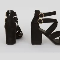 New Look Women's Black Strappy Heels