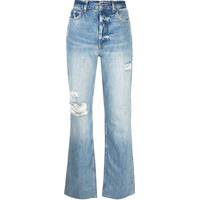 FARFETCH Women's Blue Ripped Jeans