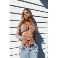 Rebellious Fashion Women's Tie-Front Crop Tops