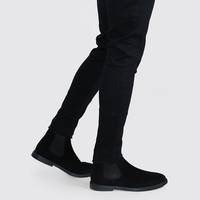 boohooMan Black Chelsea Boots for Men