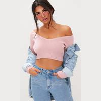 PrettyLittleThing Women's Pink Cropped Jumpers