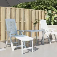 ManoMano White Plastic Sun Loungers