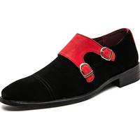 Milanoo Men's Black Monk Shoes