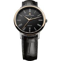 Maurice Lacroix Mens Rose Gold Watch With Leather Strap