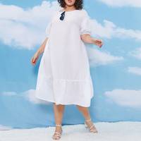 SHEIN Plus Size White Dresses