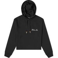 Balmain Women's Black Cropped Hoodies