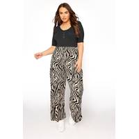 Yours Clothing Women's Wide Leg Jersey Trousers