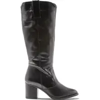 Sole Women's Black Leather Knee High Boots