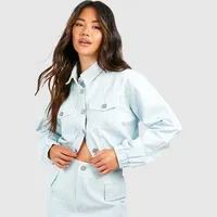 NASTY GAL Women's White Cropped Jackets
