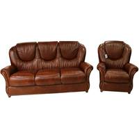 Designer Sofas 4U Brown Leather Armchairs