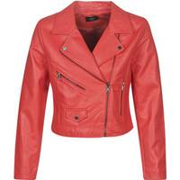 Only Women's Red Leather Jackets