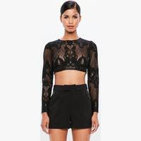 Women's Missguided Lace Crop Tops