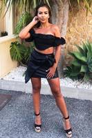 Rebellious Fashion Women's Black Mini Skirts