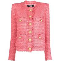 Balmain Women's Pink Tweed Jackets