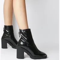 OFFICE Shoes Black Sock Boots for Women