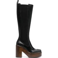 Bally Women's Black Leather Knee High Boots