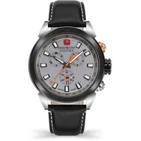 Swiss Military Mens Chronograph Watches With Leather Strap