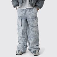 NASTY GAL Men's Grey Cargo Trousers