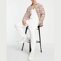 Bershka Men's Textured Trousers