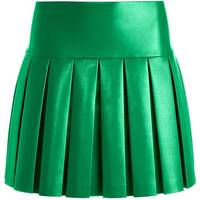 FARFETCH Women's Leather Pleated Skirts