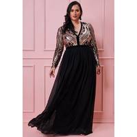 Goddiva Women's Plus Size Sequin Dresses