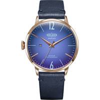 Watch Shop Rose Gold Watch With Leather Strap for Men