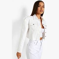 boohoo Women's White Cropped Jackets