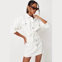 Missguided Women's White Cropped Jackets