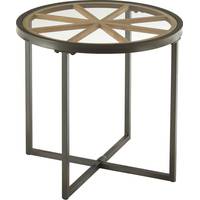 Williston Forge Glass And Metal Side Tables