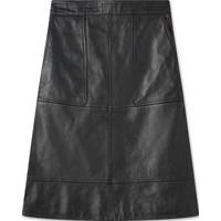 jigsaw leather wrap mini skirt