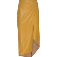 Wolf & Badger Women's Leather Midi Skirts