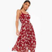 boohoo Women's Red Floral Dresses