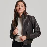 Superdry Women's Brown Leather Jacket