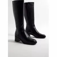 Urban Outfitters Women's Black Leather Knee High Boots