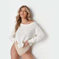 Missguided Women's White Off The Shoulder Jumper