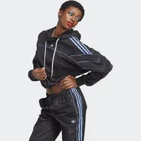 Adidas Women's Black Cropped Hoodies