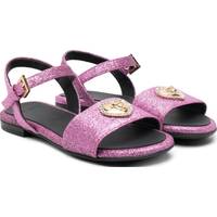 Versace Girl's Leather Sandals