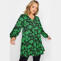 Yours Clothing Women's Green Long Sleeve Tops
