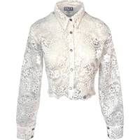 Wolf & Badger Women's White Lace Shirts