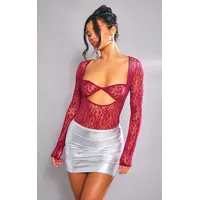 PrettyLittleThing Women's Long Sleeve Lace Bodysuits