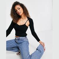 ASOS Women's Black Cropped Jumpers