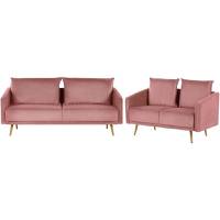 Beliani Pink Velvet Sofas