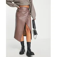 River Island Women's Brown Midi Skirts